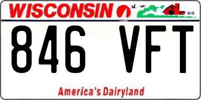 WI license plate 846VFT