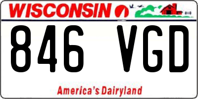 WI license plate 846VGD