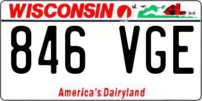 WI license plate 846VGE