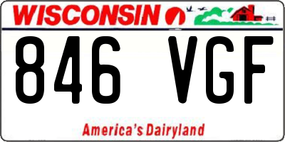 WI license plate 846VGF
