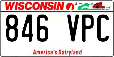 WI license plate 846VPC