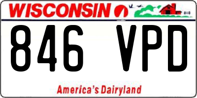 WI license plate 846VPD