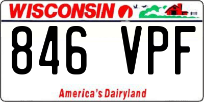 WI license plate 846VPF