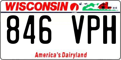 WI license plate 846VPH