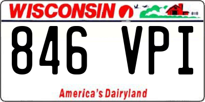 WI license plate 846VPI