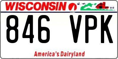 WI license plate 846VPK