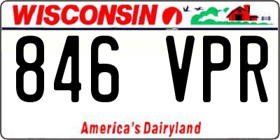 WI license plate 846VPR