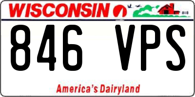 WI license plate 846VPS