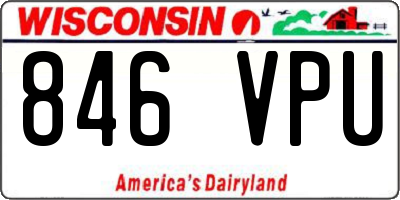 WI license plate 846VPU