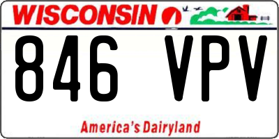 WI license plate 846VPV