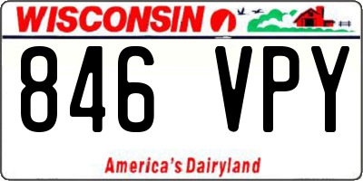 WI license plate 846VPY