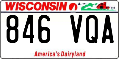 WI license plate 846VQA