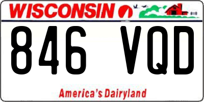 WI license plate 846VQD