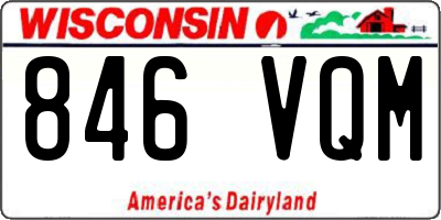 WI license plate 846VQM