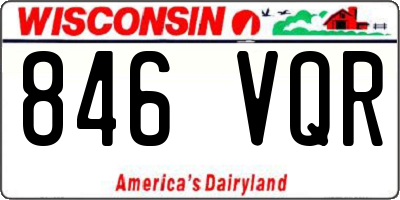 WI license plate 846VQR