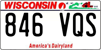 WI license plate 846VQS