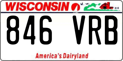 WI license plate 846VRB