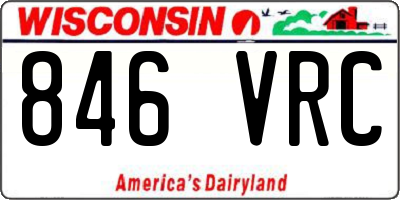 WI license plate 846VRC