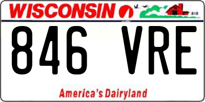 WI license plate 846VRE