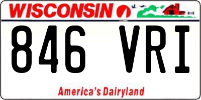 WI license plate 846VRI