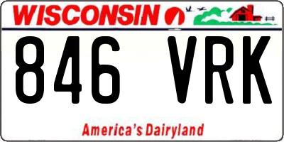 WI license plate 846VRK