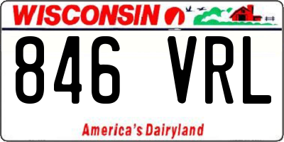 WI license plate 846VRL