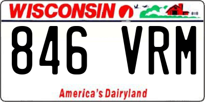 WI license plate 846VRM