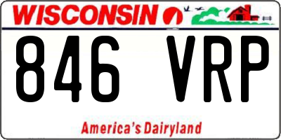WI license plate 846VRP