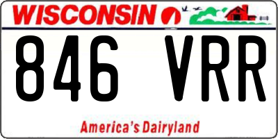 WI license plate 846VRR