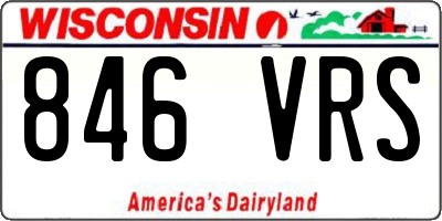 WI license plate 846VRS