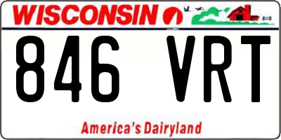 WI license plate 846VRT
