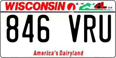 WI license plate 846VRU