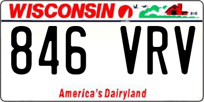 WI license plate 846VRV