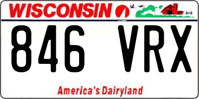 WI license plate 846VRX