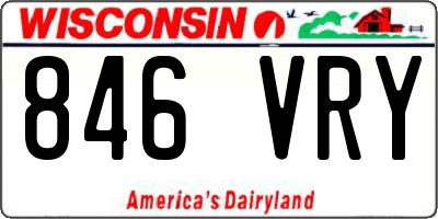 WI license plate 846VRY