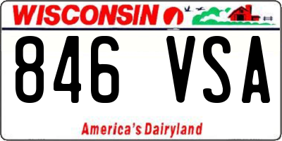 WI license plate 846VSA