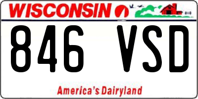 WI license plate 846VSD