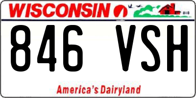 WI license plate 846VSH