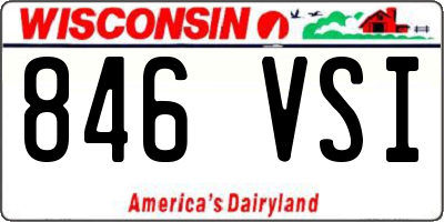 WI license plate 846VSI