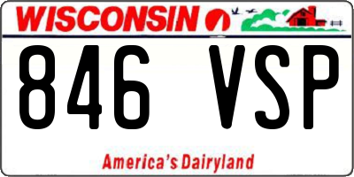 WI license plate 846VSP