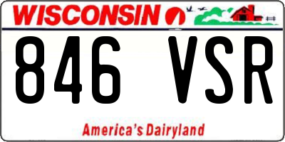 WI license plate 846VSR