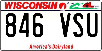 WI license plate 846VSU