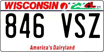 WI license plate 846VSZ