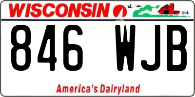 WI license plate 846WJB