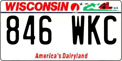 WI license plate 846WKC
