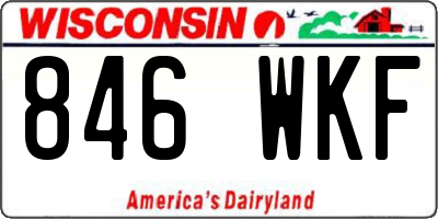 WI license plate 846WKF