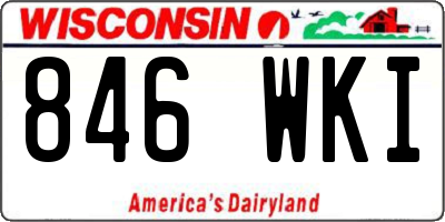 WI license plate 846WKI