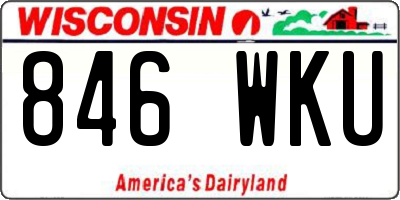 WI license plate 846WKU