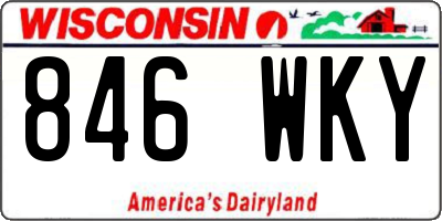 WI license plate 846WKY