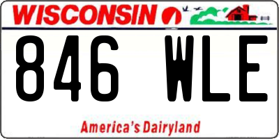 WI license plate 846WLE